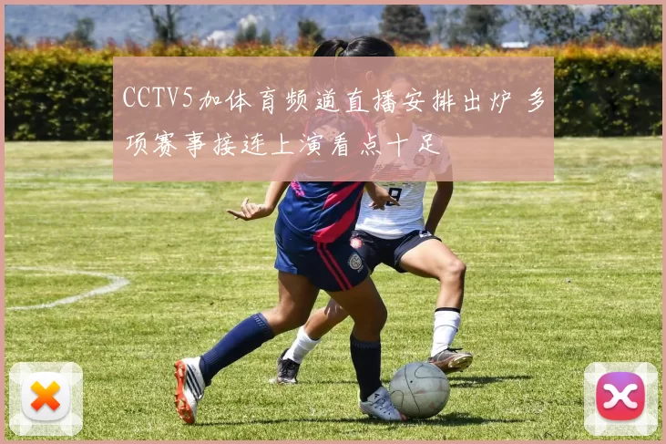 CCTV5加体育频道直播安排出炉 多项赛事接连上演看点十足